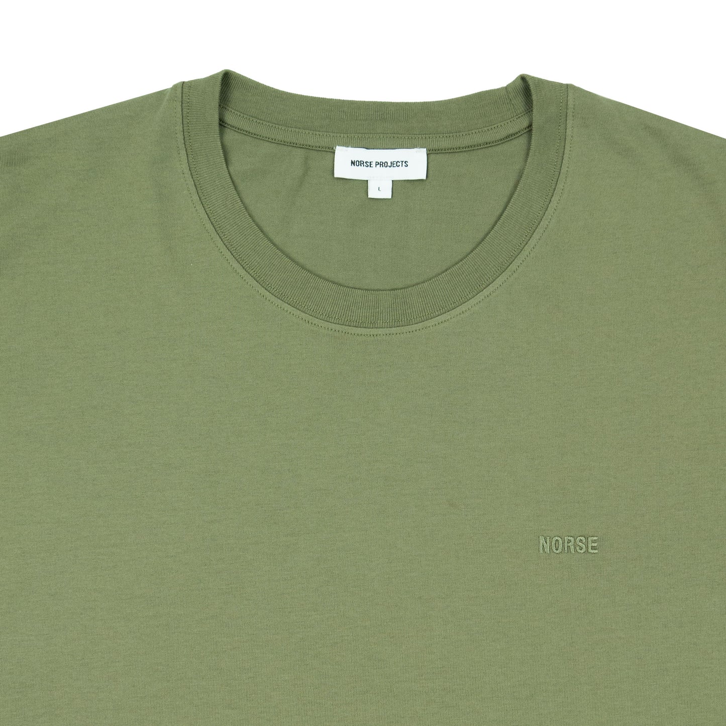 Norse Projects Johannes Organic Norse Logo T-Shirt - Sediment Green AW24