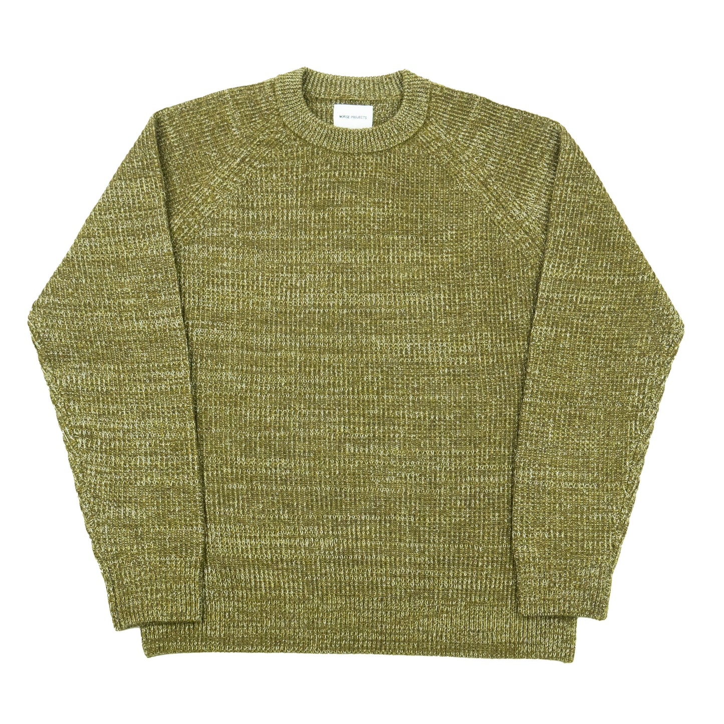 Norse Projects Roald Wool Cotton Rib Sweater - Sitka Green AW24