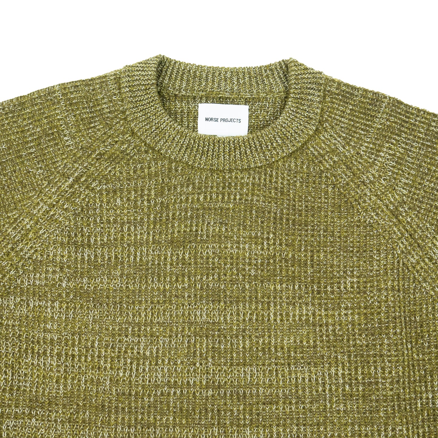 Norse Projects Roald Wool Cotton Rib Sweater - Sitka Green AW24