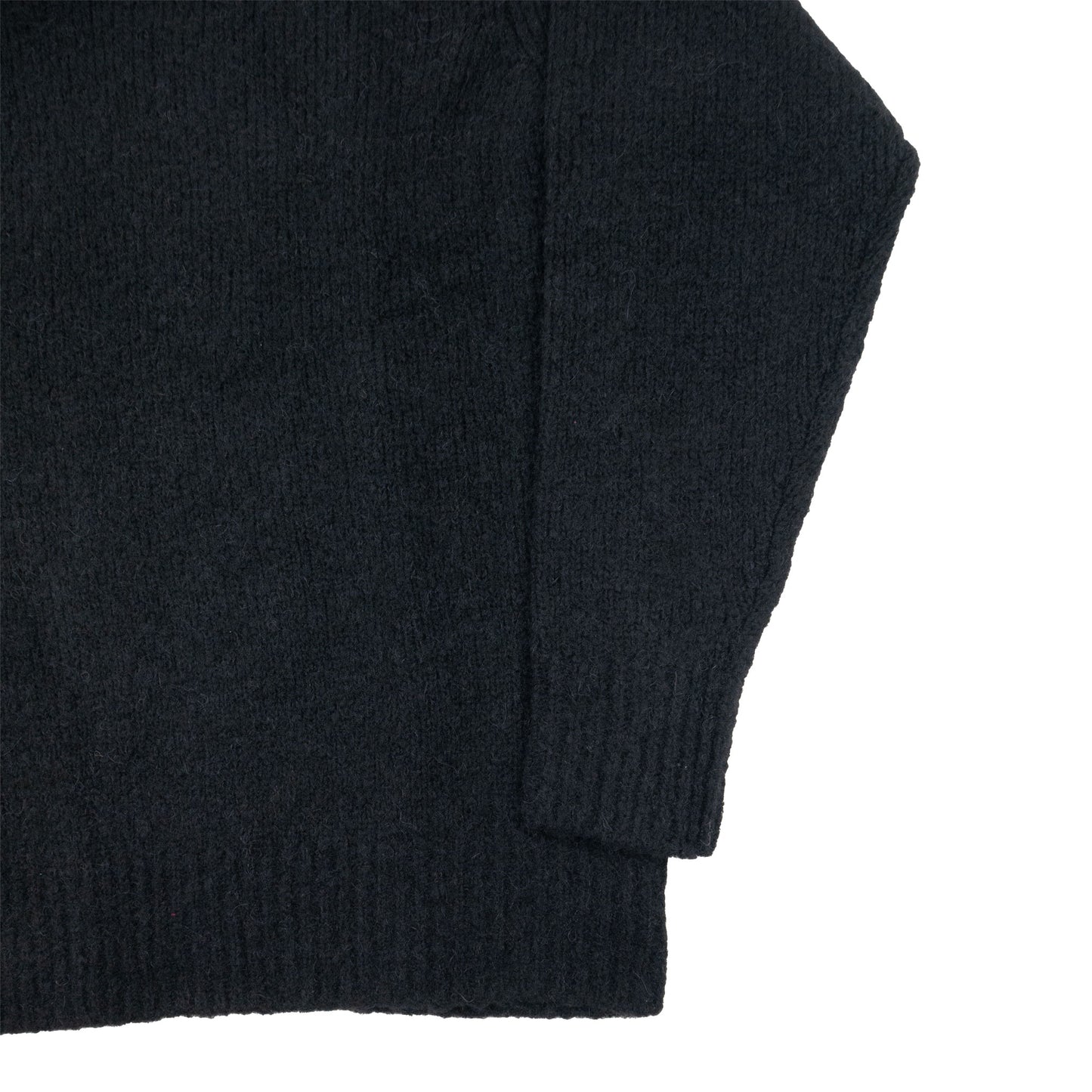 Norse Projects Rasmus Relaxed Brushed V-Neck Sweater - Black AW24