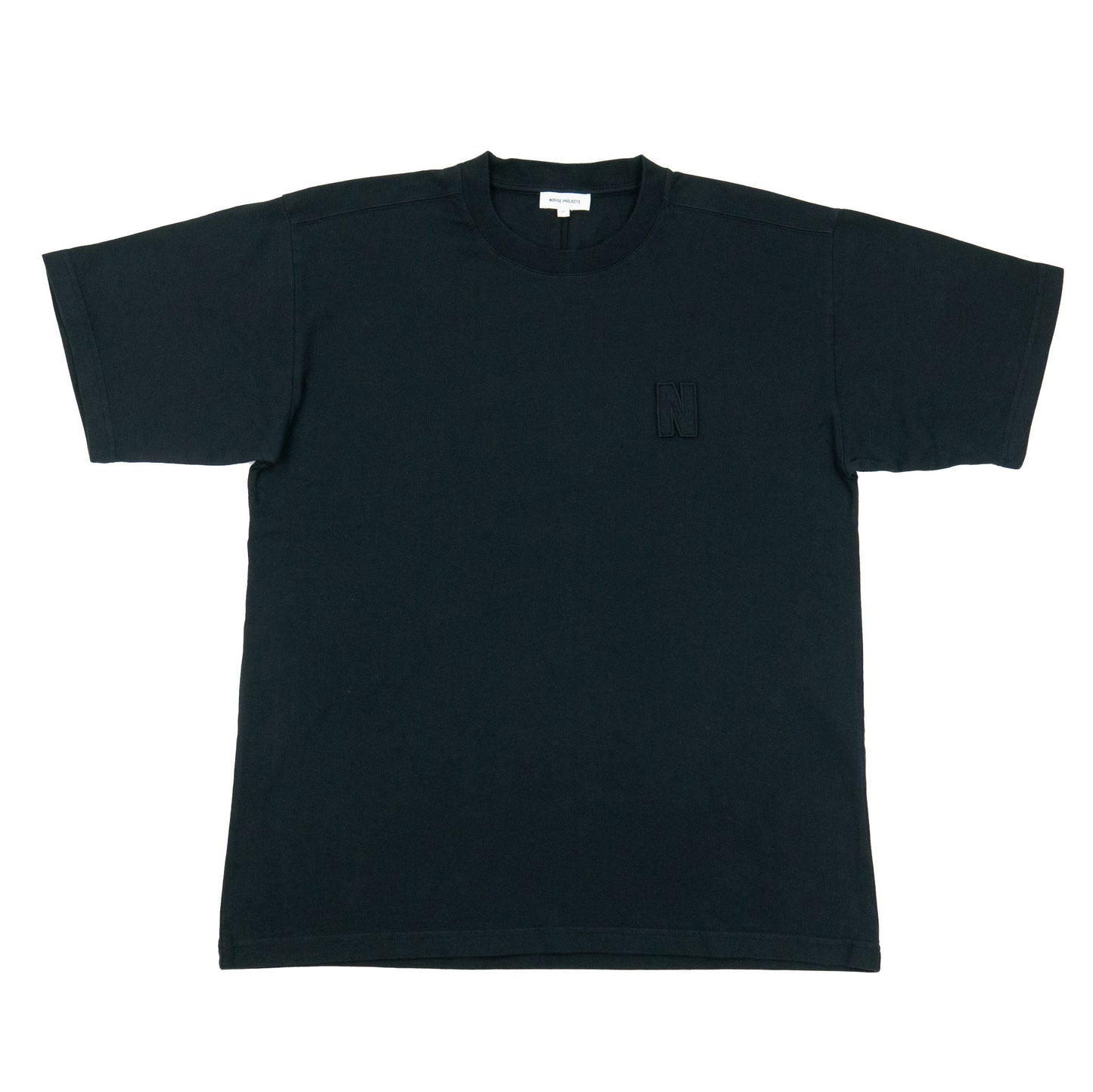 Norse Projects Simon Loose Organic Heavy Jersey N Patch T-Shirt - Black AW24