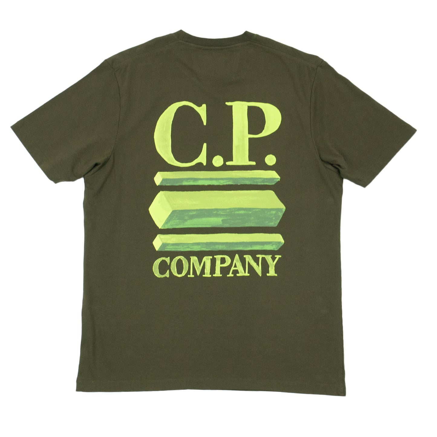 C.P. Company 30/1 Jersey Logo Graphics Tee - Ivy Green AW24