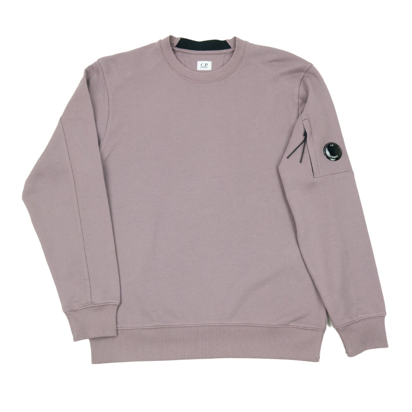 C.P. Company Diagonal Raised Fleece Lens Sweat - Purple Dove AW24