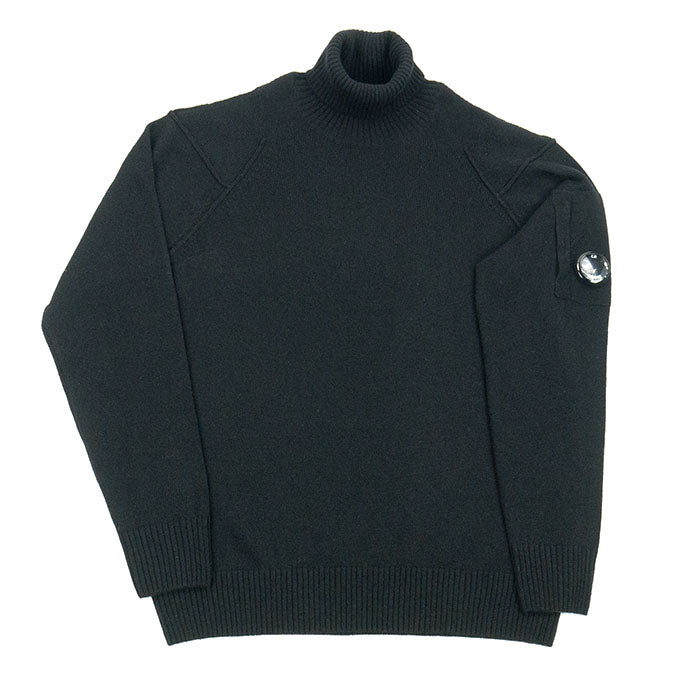 C.P. Company Lambswool GRS Roll Neck Knit - Black AW24