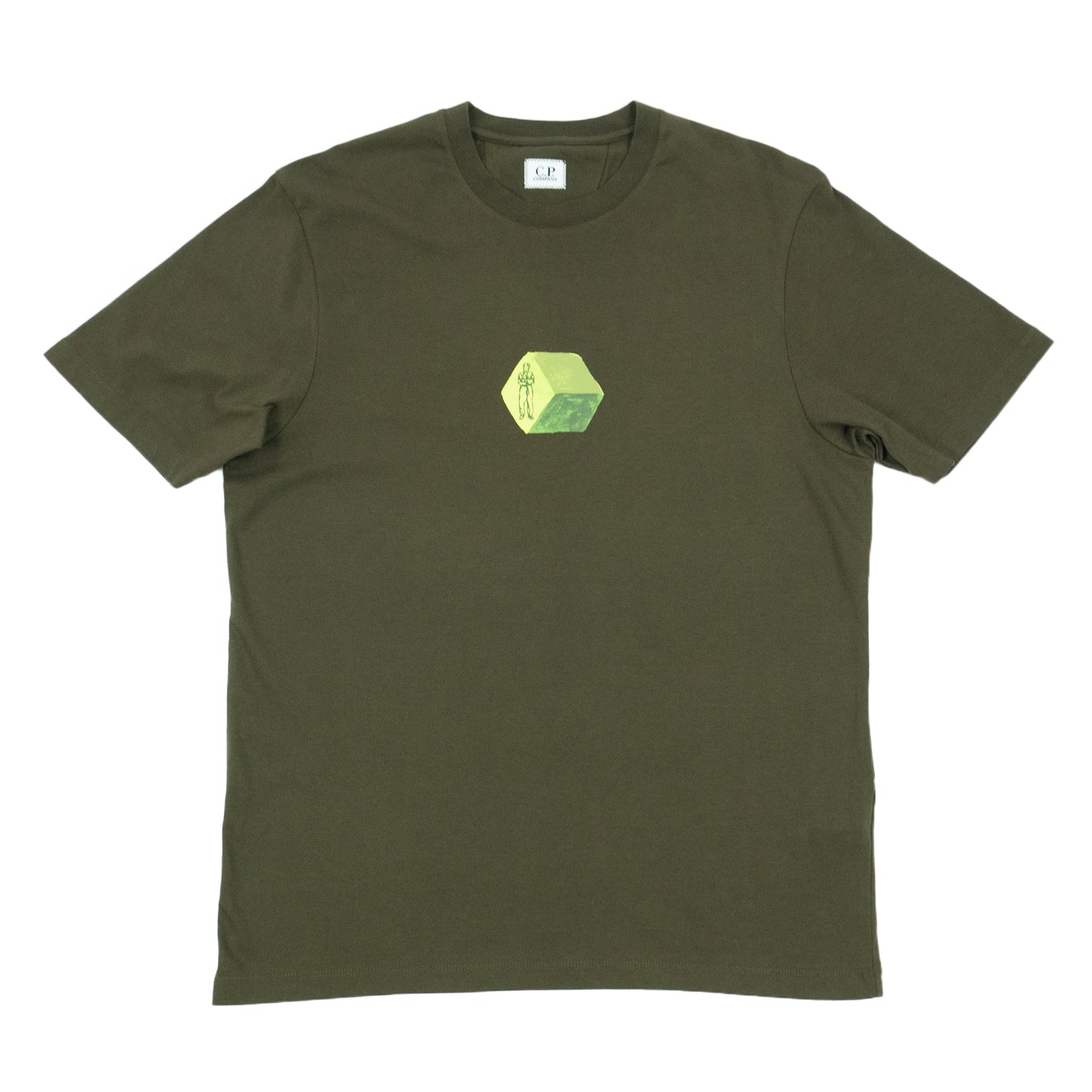 C.P. Company 30/1 Jersey Logo Graphics Tee - Ivy Green AW24