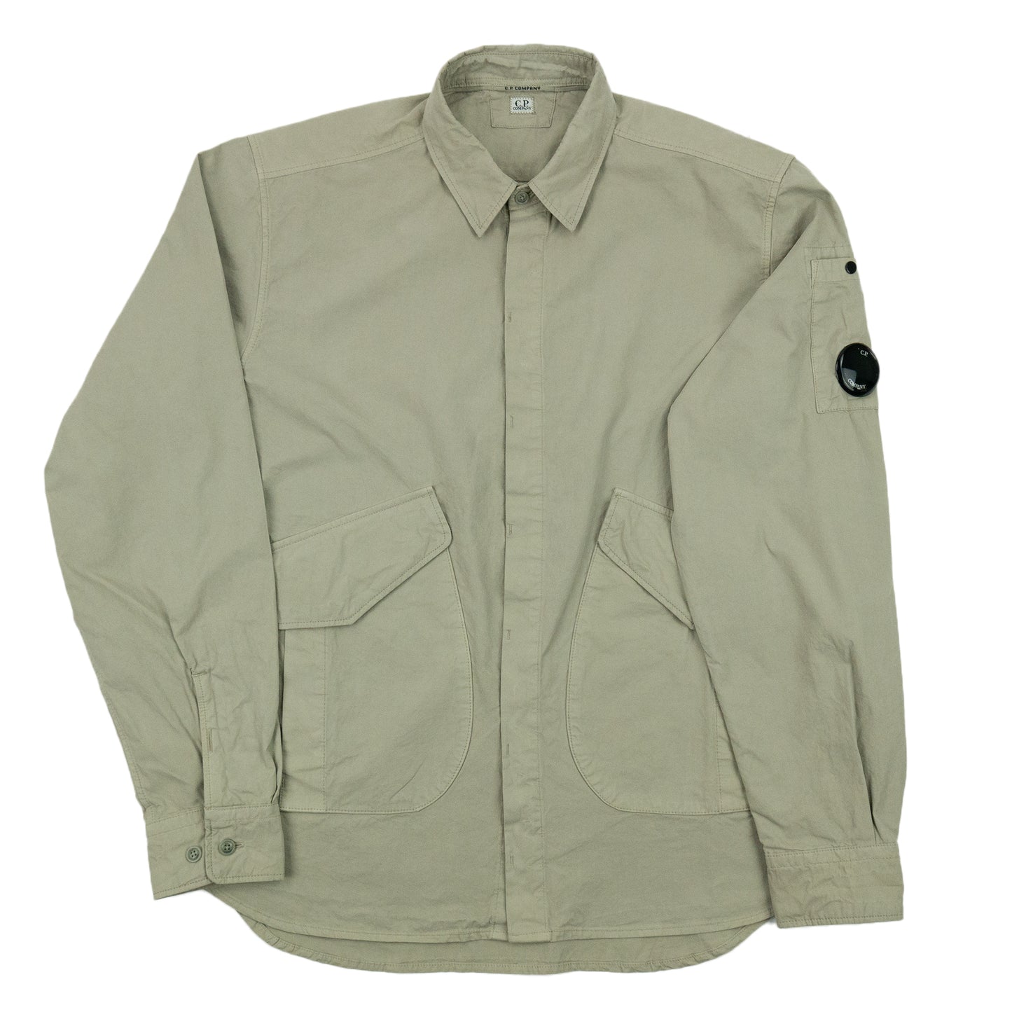 C.P. Company Diamond Peach Microreps Overshirt - Vintage Khaki AW24