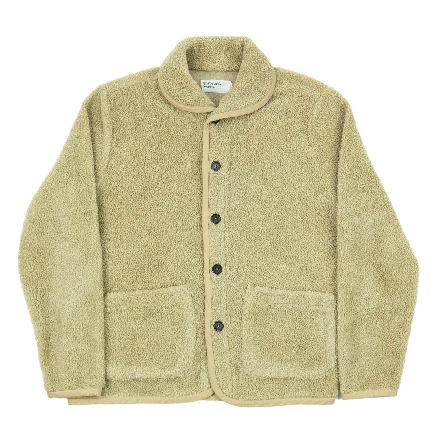 Universal Works. Mountain Fleece Lancaster Jacket - Stone AW24