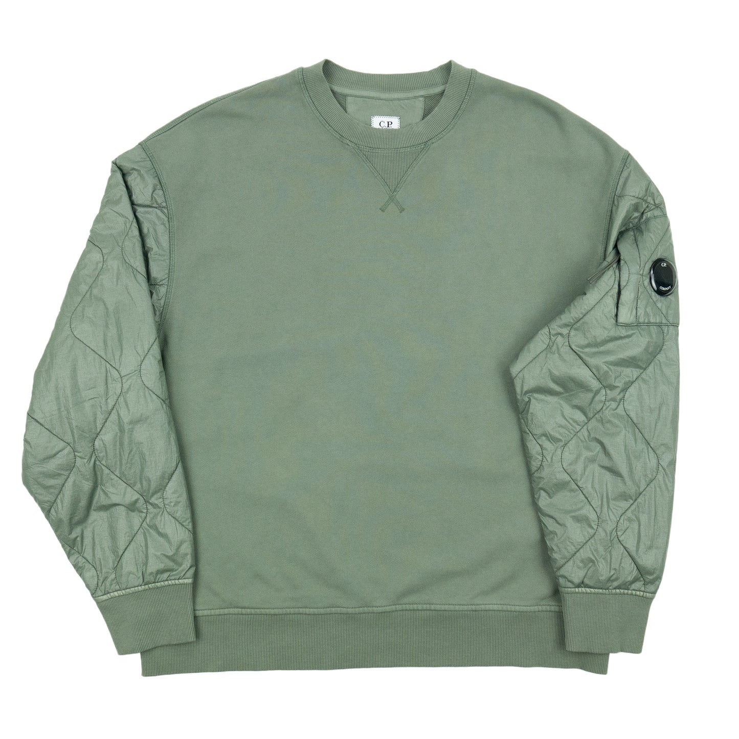 C.P. Company Mixed Quilted Sweatshirt - Grape Leaf AW24