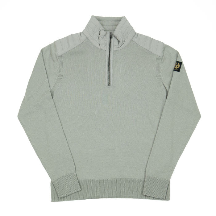 Belstaff Kilmington Quarter Zip Knit - Chrome Grey AW24