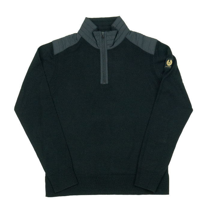 Belstaff Kilmington Quarter Zip Knit - Black AW24