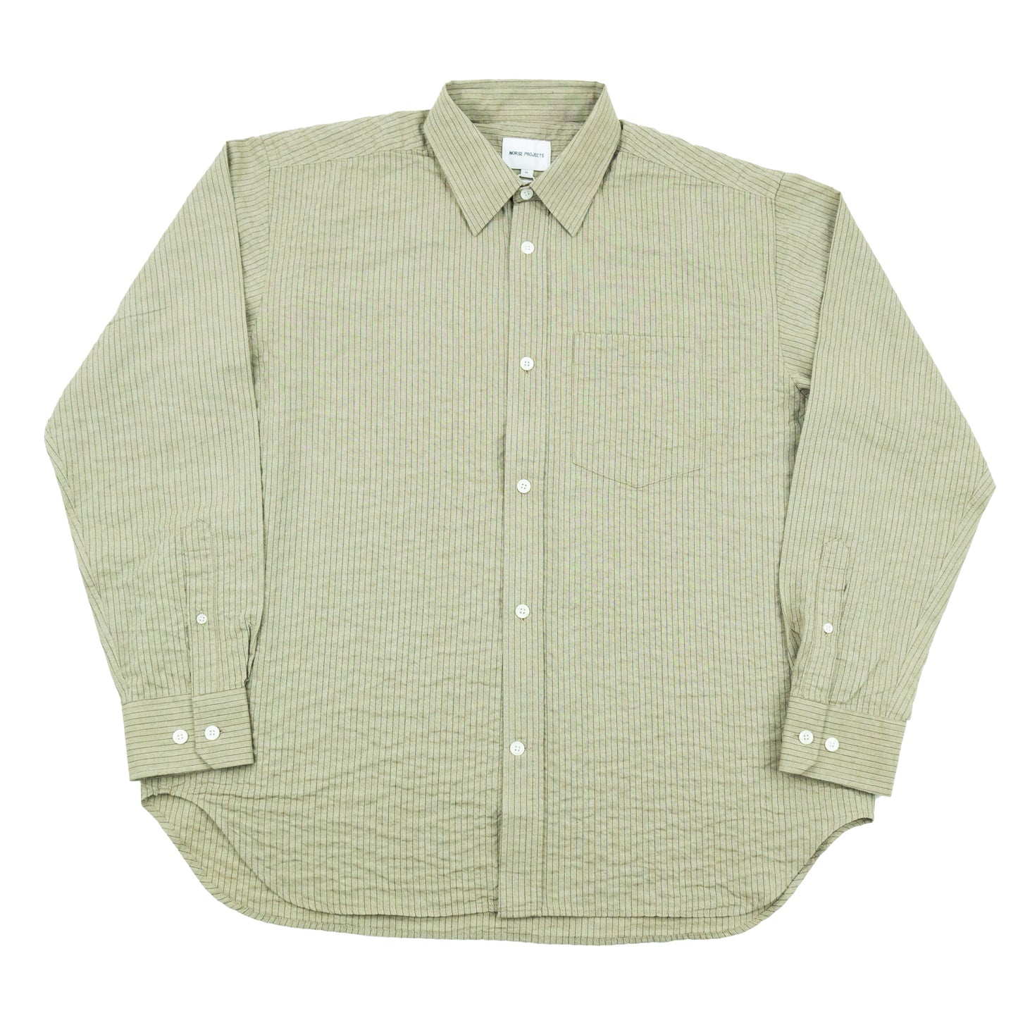 Norse Projects Mo Oversized Striped Shirt - Clay AW24