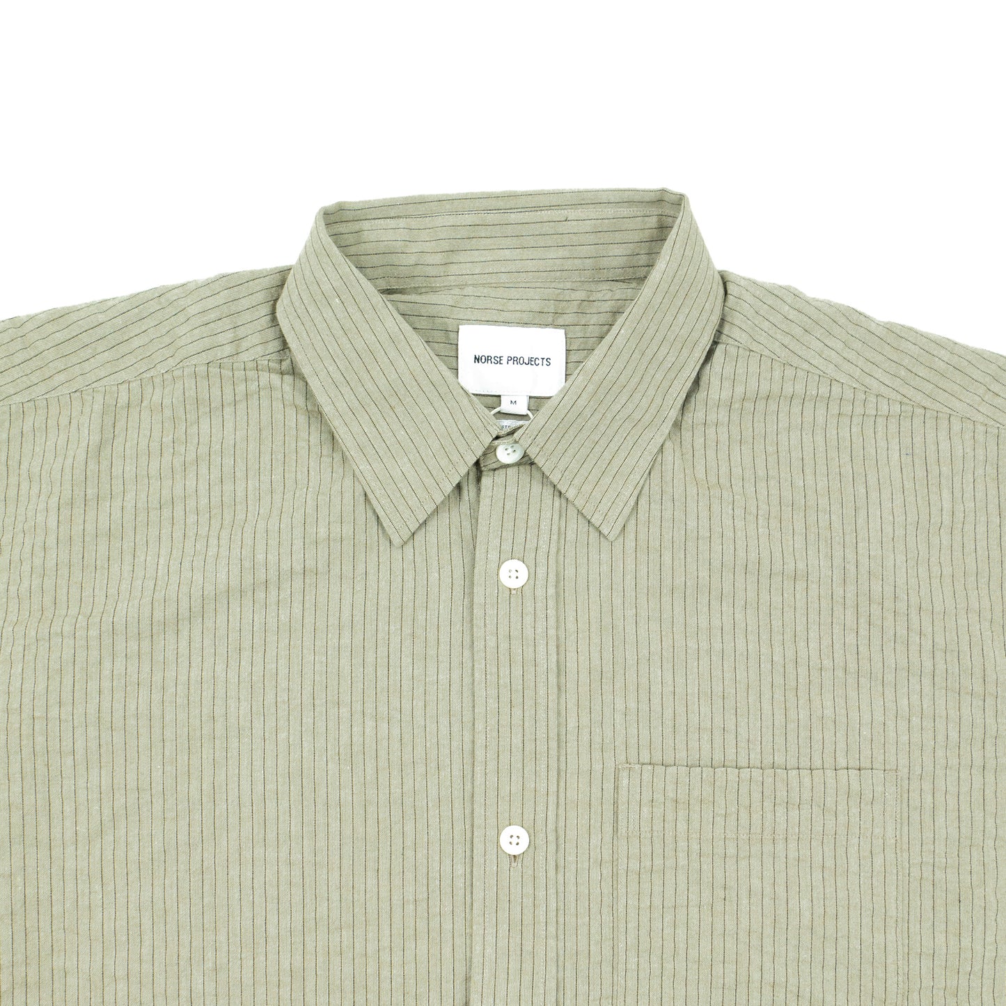 Norse Projects Mo Oversized Striped Shirt - Clay AW24