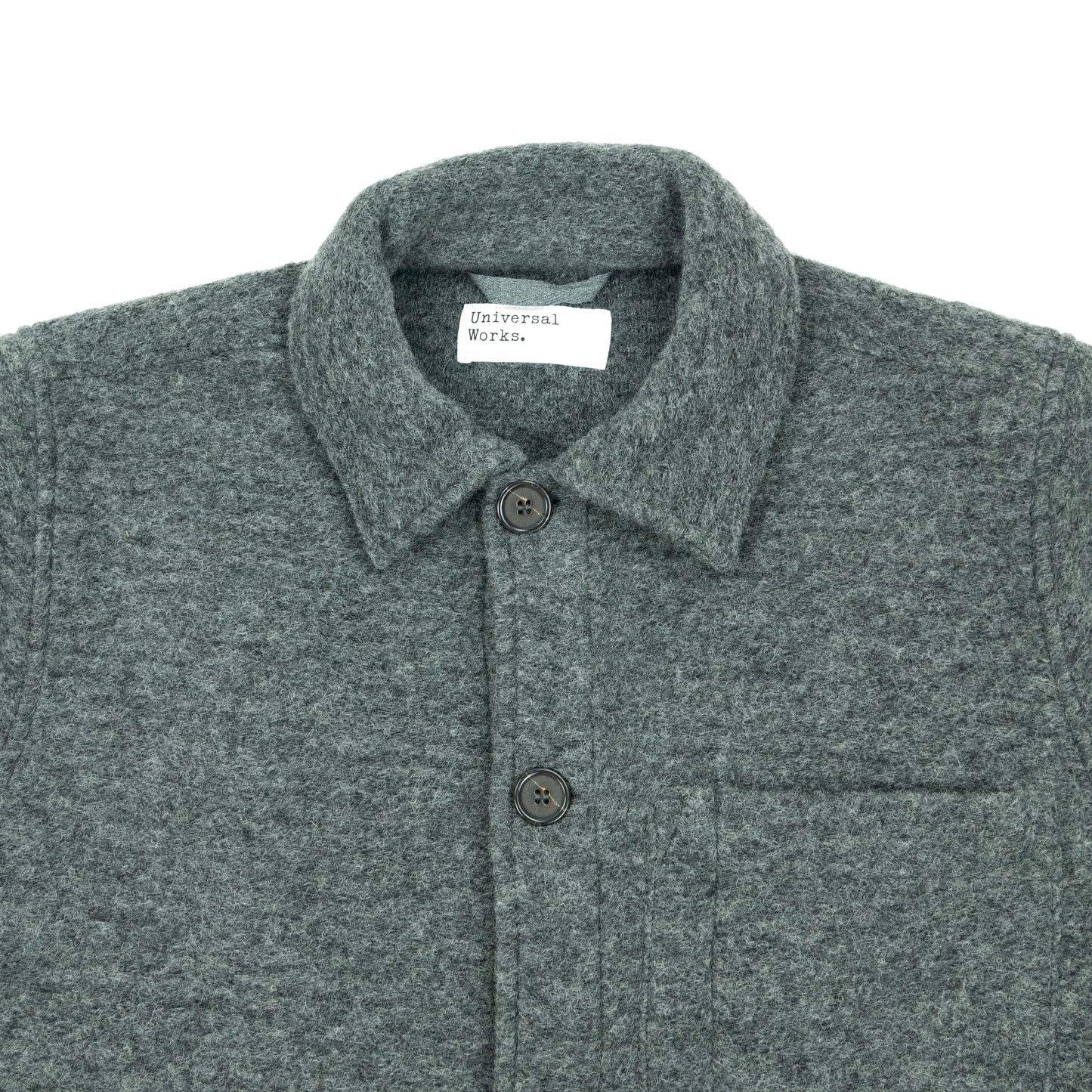 Universal Works. Wool Fleece Field Jacket - Grey Marl AW24