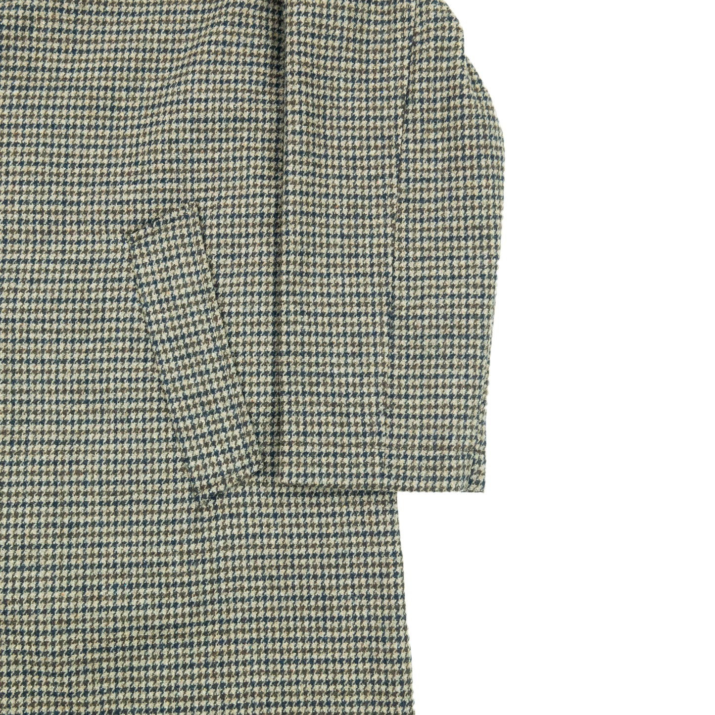 Universal Works. Carde Tweed Top Coat - Stone/Navy AW24