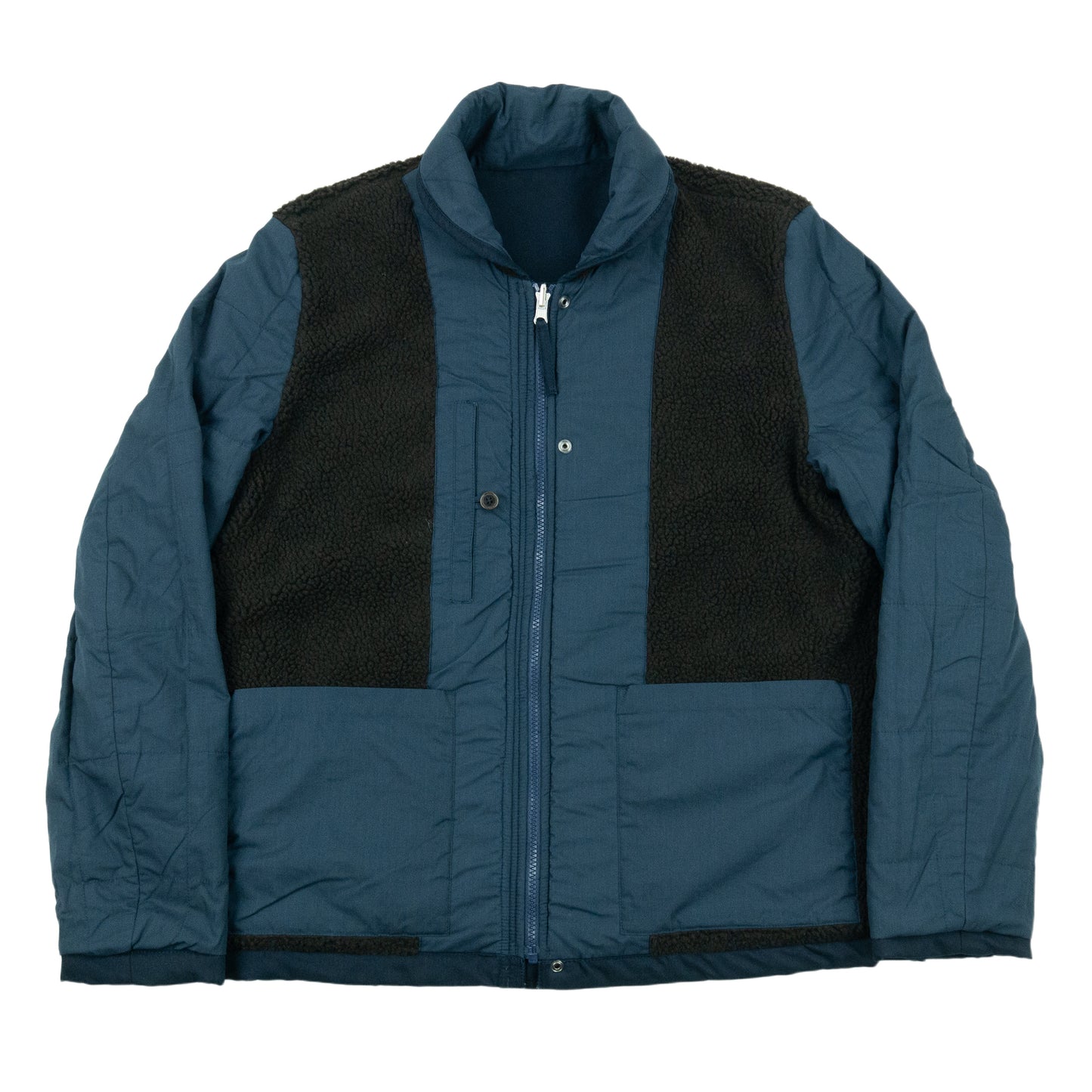 Universal Works. Brushed P.Tech/Sherpa Reversible N1 Jacket - Navy/Brown AW24