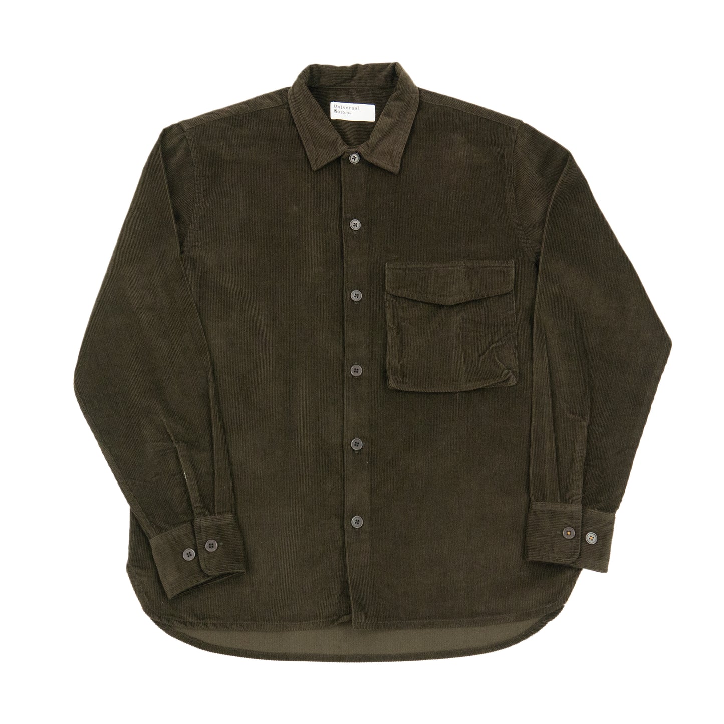 Universal Works. Fine Cord Shirt - Brown AW24