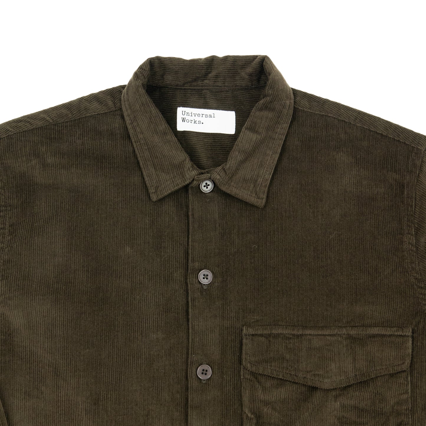 Universal Works. Fine Cord Shirt - Brown AW24