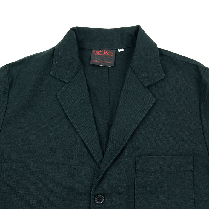 Vetra-1G50/24-Twill Blazer-Black-Made in France-Bleu de Travial-Room26Clothing