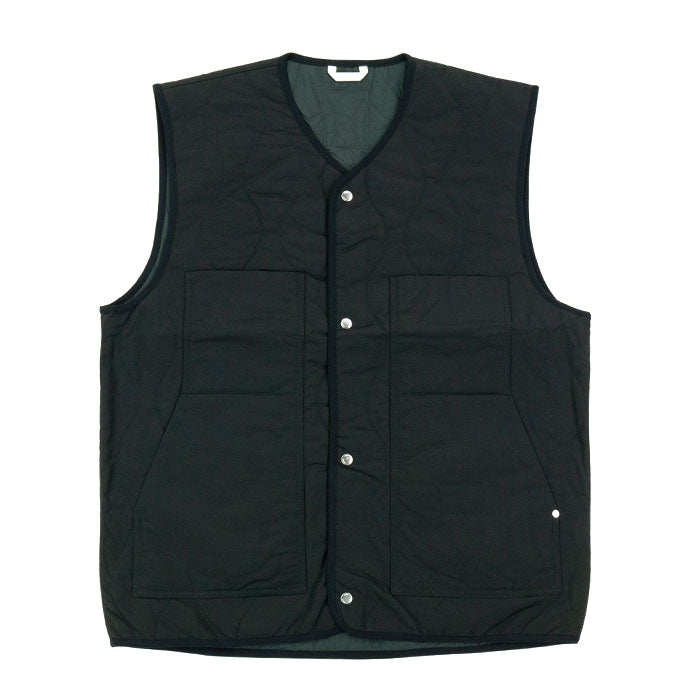 Norse Projects Peter Waxed Nylon Insulated Vest - Black S24