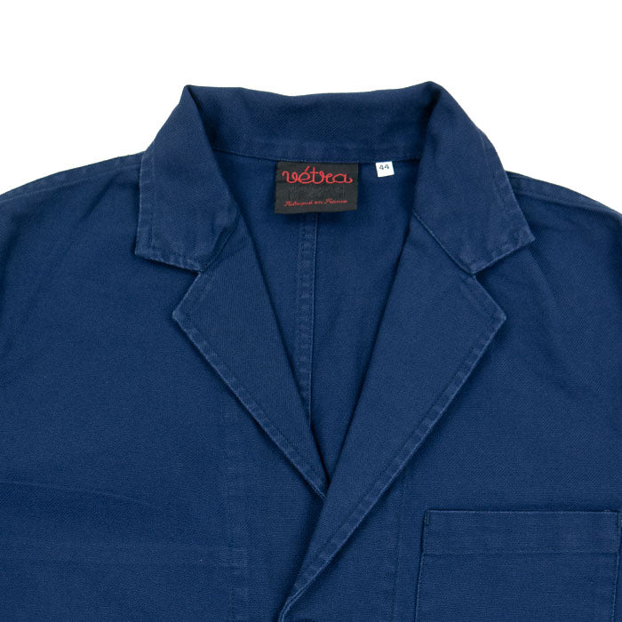 Vetra-1G55/24-Twill Blazer-Navy-Made in France-Bleu de Travial-Room26Clothing