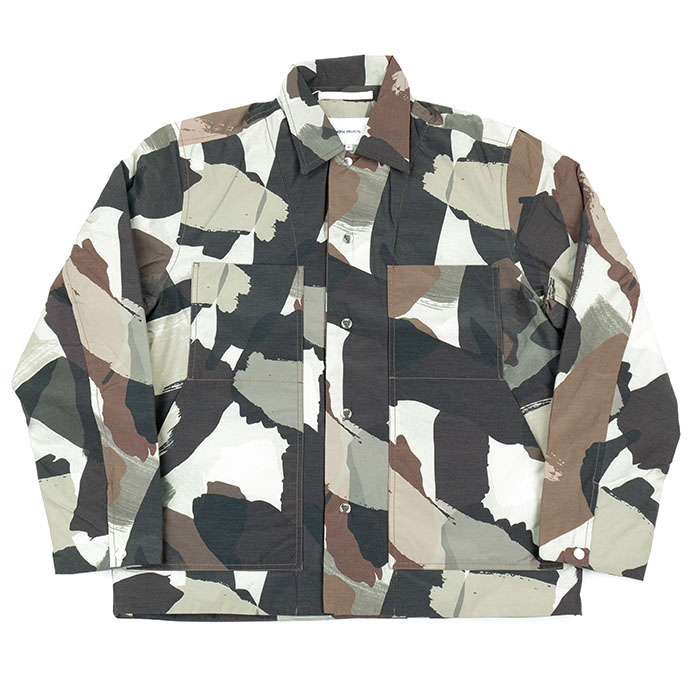 Norse Projects Pelle Camo Nylon Insulated Jacket - Espresso S24